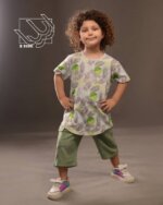 ست بلوز و شلوارک پسرانه با طرح هاوایی - Image 5