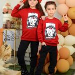 ست بلوز و شلوار پاییزه با طرح هدفون