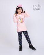 ست هودی و شلوار دخترانه پاییزه – اسب تک شاخ - Image 3
