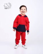 ست هودی جیب دار و شلوار پاییزه پسرانه