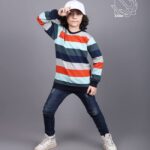 بلوز تک پسرانه پاییزه - طرح راه راه