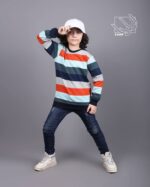 بلوز تک پسرانه پاییزه - طرح راه راه