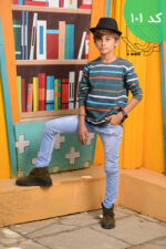 بلوز تک پسرانه پاییزه - طرح راه راه - Image 3