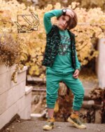 ست 3 تیکه بلوز و شلوار و ژیله کلاهدار پاییزه - Image 14