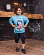 لباس کودک آستین دار آبی