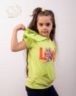 ست کراپ هودی کلاهدار و شلوار با طرح تدی - Image 6