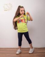 ست کراپ هودی کلاهدار و شلوار با طرح تدی - Image 3