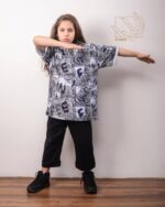 ست بلوز و شلوار طرح هاوایی تمام چاپ - Image 3