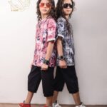 ست بلوز و شلوار طرح هاوایی تمام چاپ