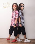 ست بلوز و شلوار طرح هاوایی تمام چاپ