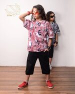 ست بلوز و شلوار طرح هاوایی تمام چاپ - Image 2