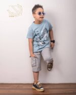 ست بلوز و شلوارک بهاره با طرح کتونی