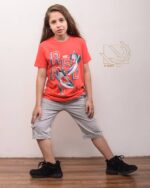 ست بلوز و شلوارک بهاره با طرح کتونی - تصویر 2