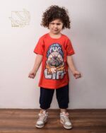 ست بلوز و شلوارک پسرانه با طرح سگ پوگ - Image 2