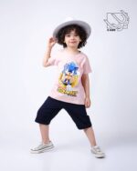 ست بلوز و شلوارک بهاره پسرانه با طرح سونیک - Image 4