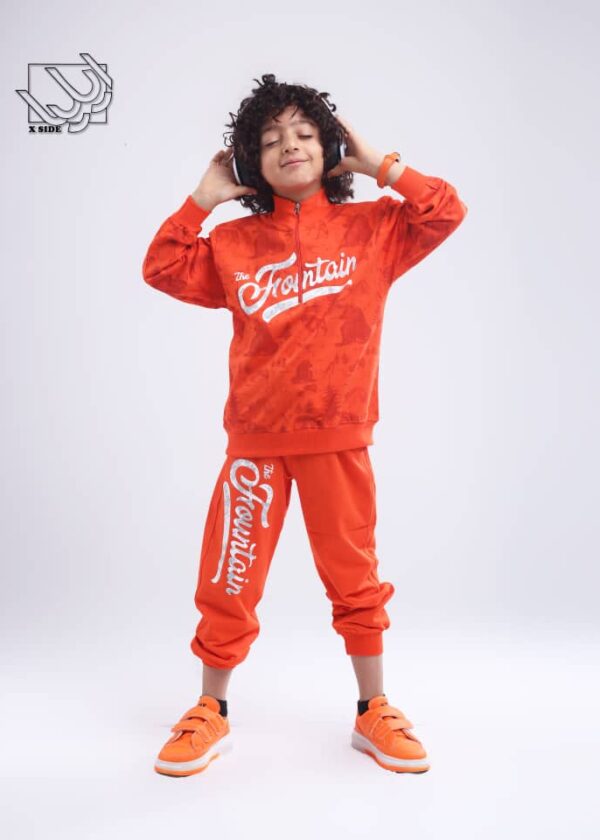 ست هودی و شلوار نیم زیپ پسرانه پاییزه