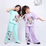 ست تیشرت و شلوار بهاره دخترانه با طرح مینی موس