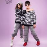 ست بلوز شلوار باره پسرانه با طرح ارتشی