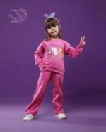 ست بلوز و شلوار دخترانه بهاره با طرح گربه اشرافی