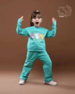 ست بلوز و شلوار دخترانه بهاره با طرح گربه اشرافی - Image 6