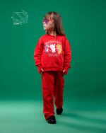 ست بلوز و شلوار دخترانه بهاره با طرح گربه اشرافی - Image 2