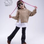 بلوز تک پایین تترون بهاره دخترانه