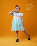 پیراهن دخترانه بهاره با طرح summer - 01