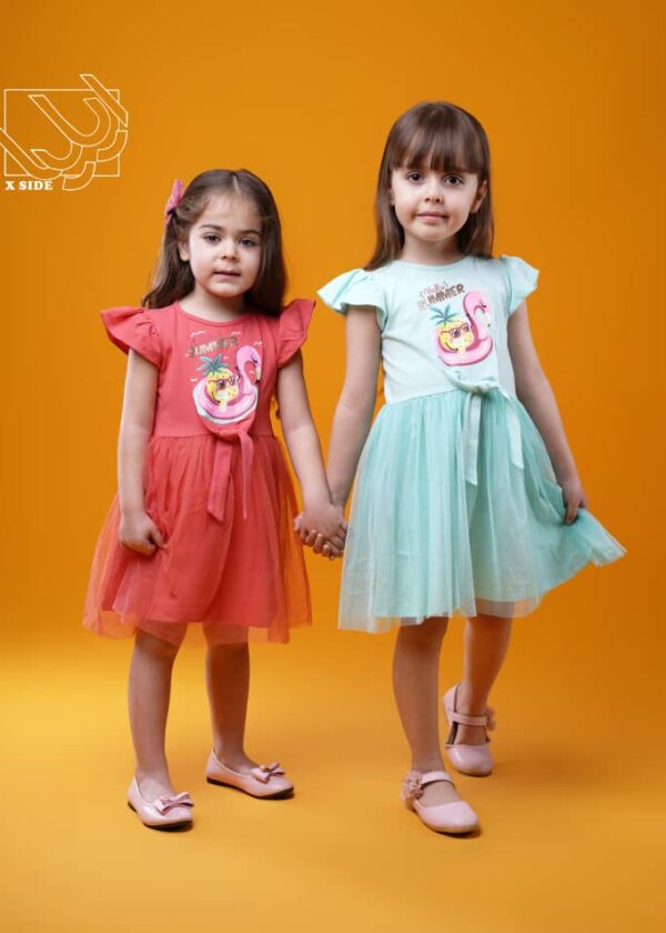 پیراهن دخترانه بهاره با طرح summer - 03