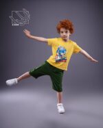 ست تی شرت و شلوارک پسرانه بهاره با طرح سونیک - Image 2