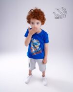 ست تی شرت و شلوارک پسرانه بهاره با طرح سونیک - Image 5