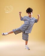 ست پیراهن و شلوارک راه راه پسرانه بهاره - Image 6