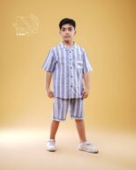 ست پیراهن و شلوارک راه راه پسرانه بهاره - Image 7