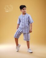 ست پیراهن و شلوارک راه راه پسرانه بهاره - Image 9