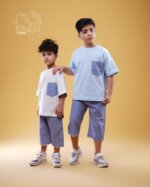 ست بلوز ساده و شلوارک راه راه بهاره پسرانه - تصویر 2