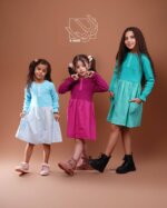 دامن پیراهن دخترانه پاییزه لینن