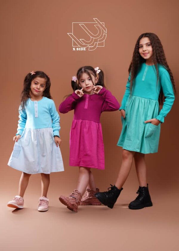 دامن پیراهن دخترانه پاییزه لینن