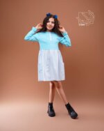 دامن پیراهن دخترانه پاییزه لینن - تصویر 3