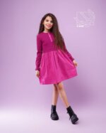 دامن پیراهن دخترانه پاییزه لینن - تصویر 6