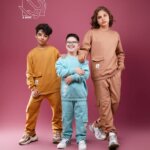 ست بلوز و شلوار جیب‌دار پاییزه دخترانه و پسرانه با طرح مداد رنگی