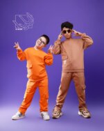 ست بلوز و شلوار جیب‌دار پاییزه دخترانه و پسرانه با طرح مداد رنگی - تصویر 4