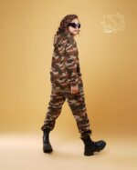 ست هودی و شلوار چریکی اسپورت دخترانه و پسرانه پاییزه - تصویر 3