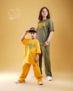 ست تیشرت و شلوار قیطون دوزی شده اسپورت بهاره - ست خواهر برادری - Image 2