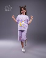 ست تیشرت و شلوارک دخترانه بهاره با طرح کرومی - Image 3