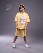 ست تیشرت و شلوارک دخترانه بهاره با طرح کرومی - Image 4