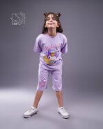 ست تیشرت و شلوارک دخترانه بهاره با طرح کرومی - Image 5