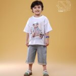 ست تیشرت و شلوارک پسرانه بهاره با طرح خرس ملوان