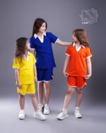 ست تیشرت و شلوارک یقه انگلیسی دخترانه بهاره - Image 2