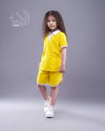 ست تیشرت و شلوارک یقه انگلیسی دخترانه بهاره - Image 5