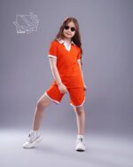 ست تیشرت و شلوارک یقه انگلیسی دخترانه بهاره - Image 7