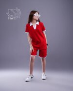 ست تیشرت و شلوارک یقه انگلیسی دخترانه بهاره - Image 9